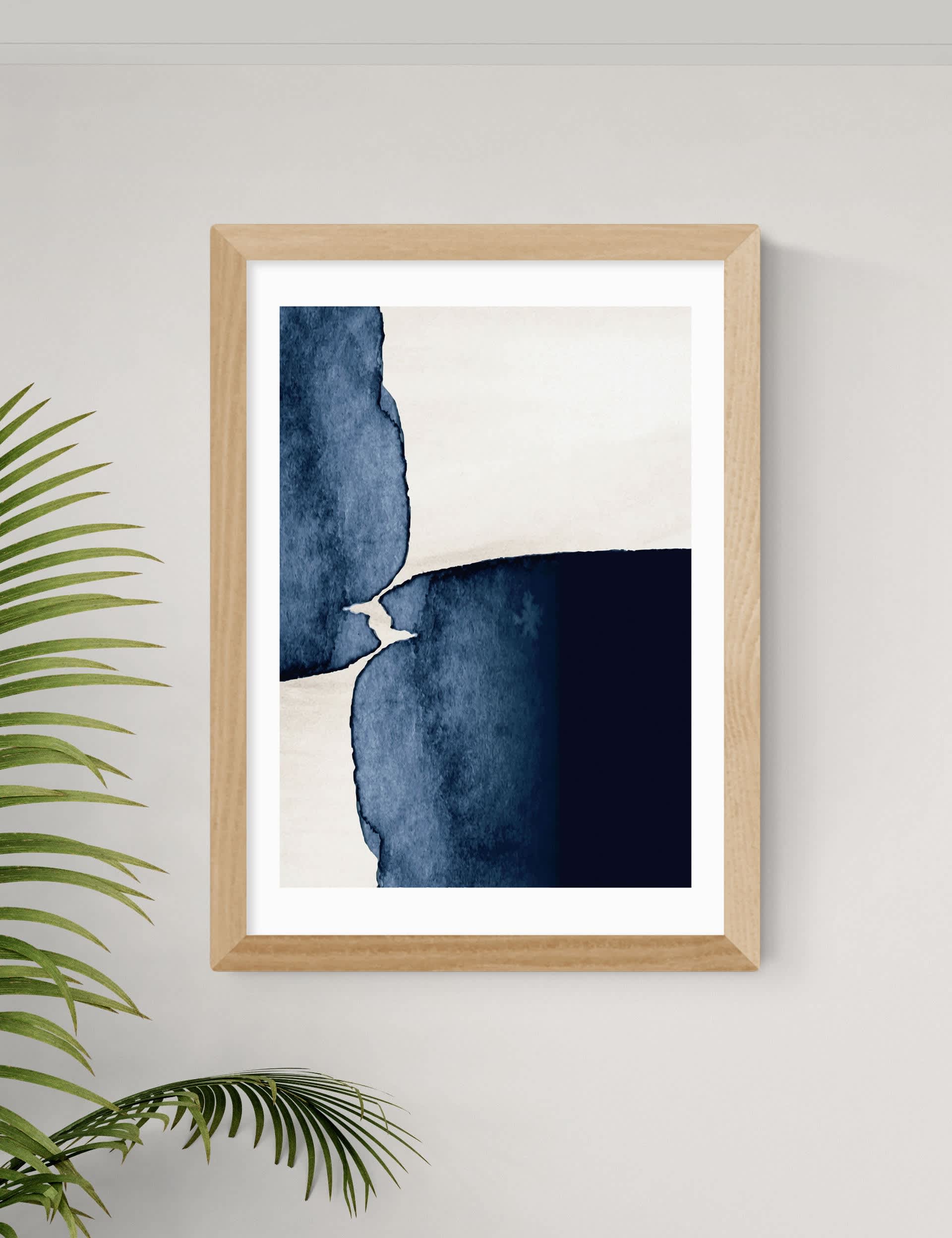 East End Prints Watercolour Abstract Rectangle Framed Art