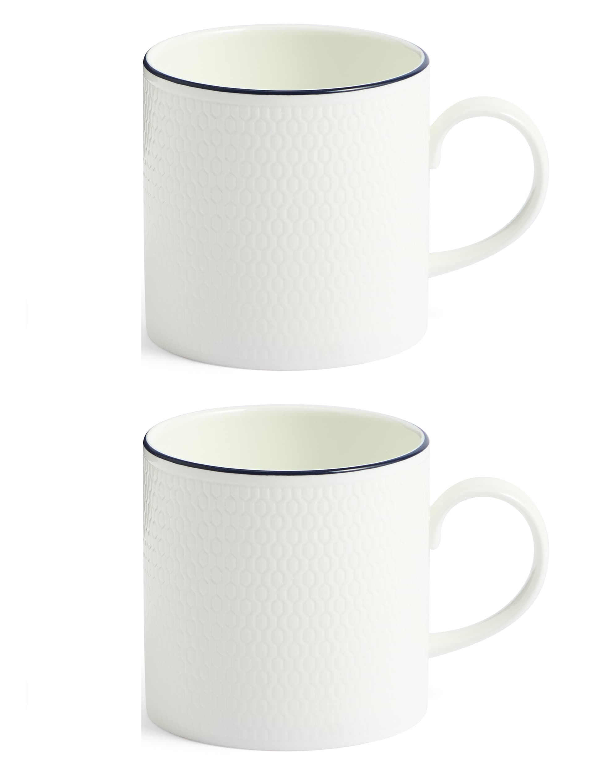Wedgwood Gio Blue fine bone china mugs 293ml (British brand)