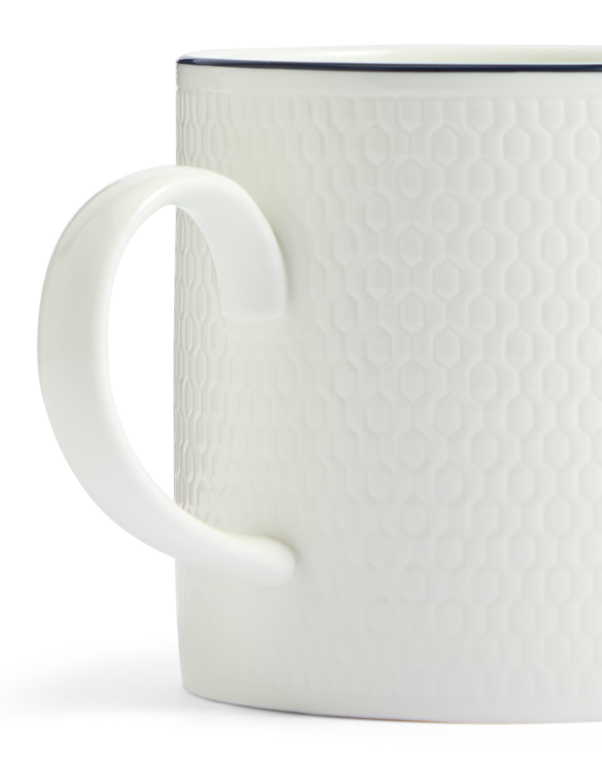 Wedgwood Gio Blue fine bone china mugs 293ml (British brand)