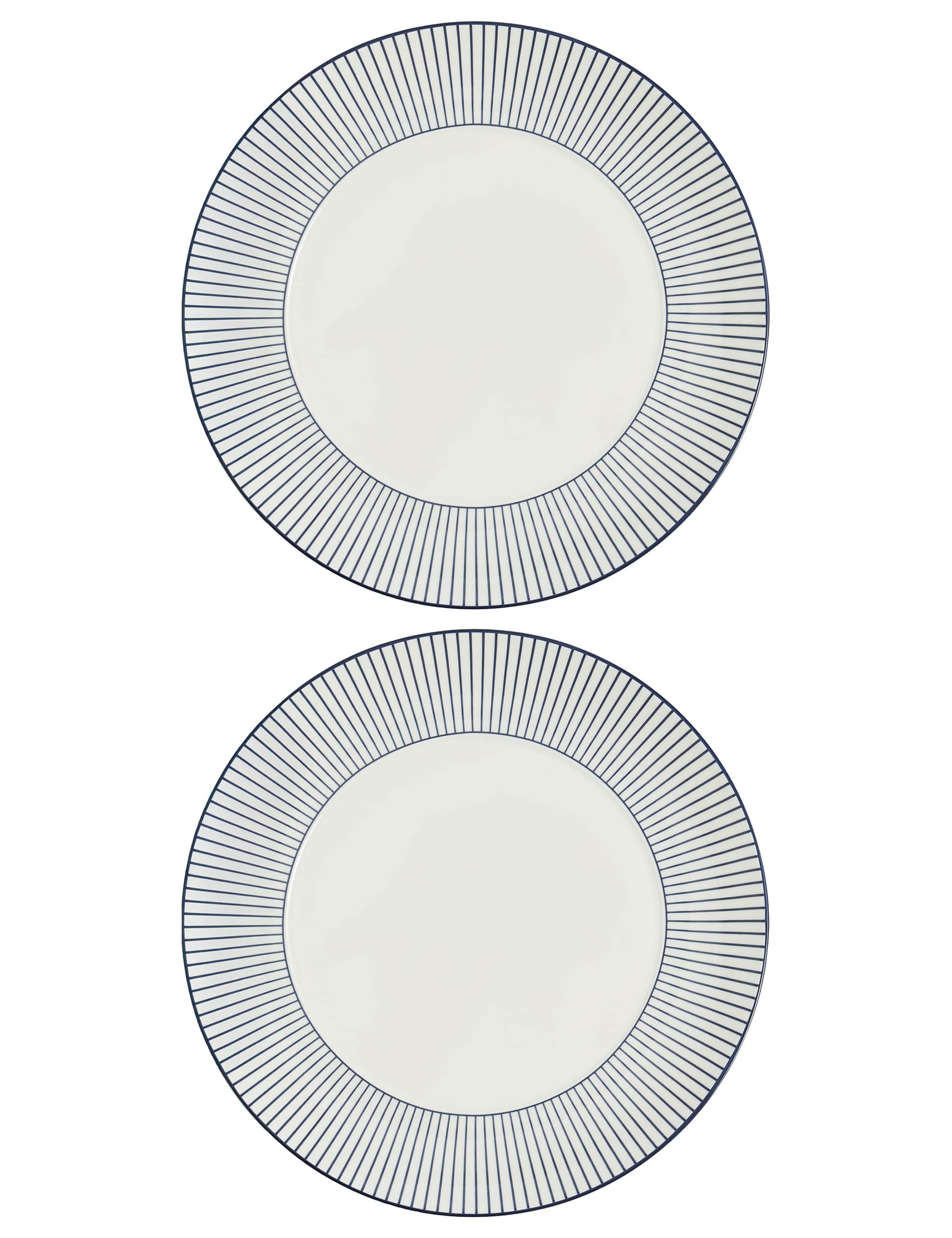 Wedgwood Gio Pinstripe plates set of 2 23.8cm, imported from the UK