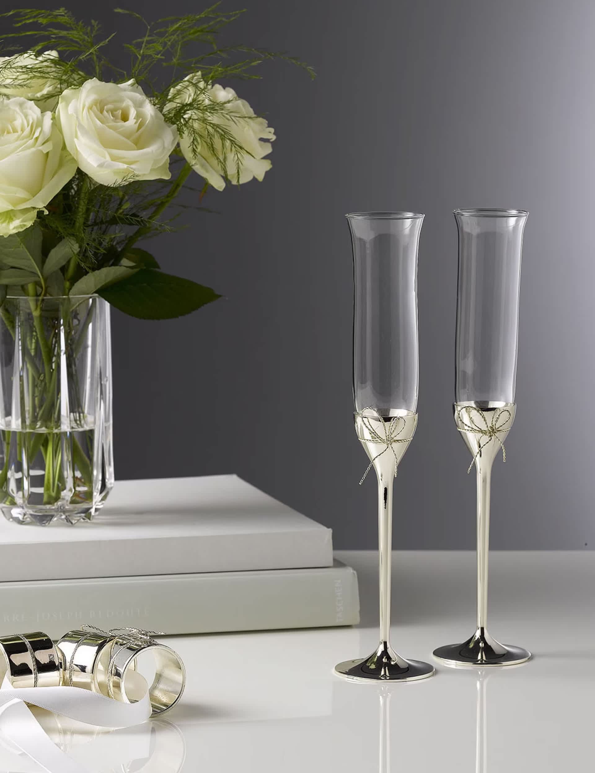 Vera Wang Love Knot crystal flutes set of 2 - British product