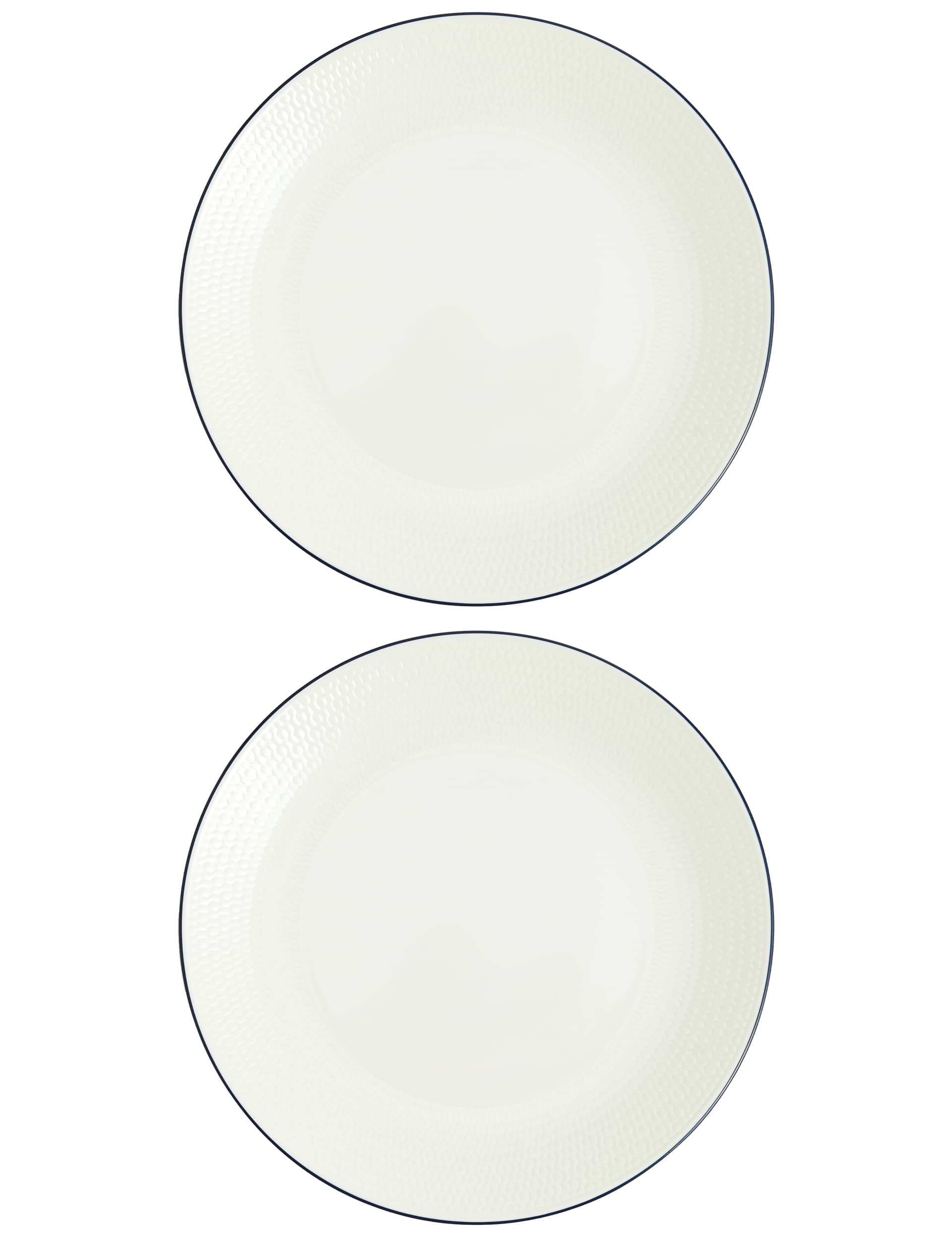 Wedgwood Gio dinner plates fine china blue rim, imported from the UK
