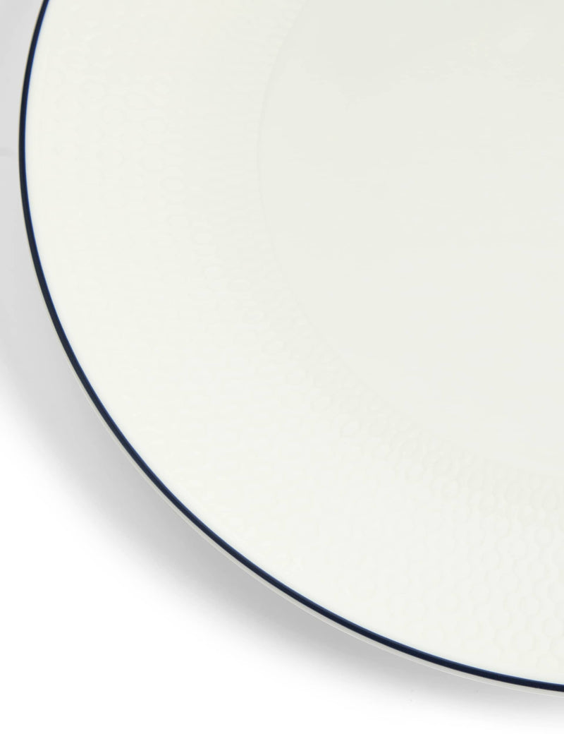 Wedgwood Gio dinner plates fine china blue rim, imported from the UK