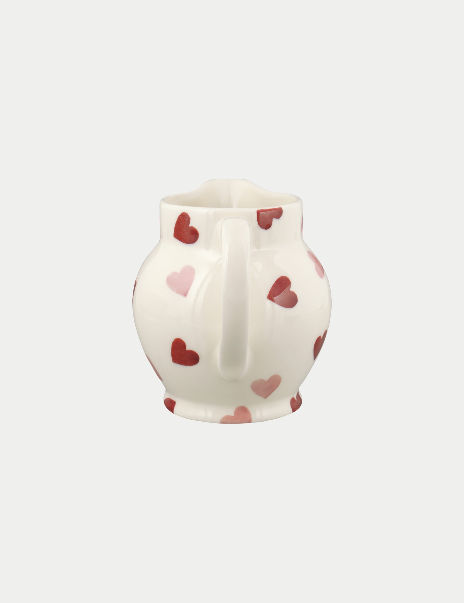 Emma Bridgewater pink hearts milk jug half-pint - British product