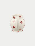 Emma Bridgewater pink hearts milk jug half-pint - British product