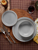 Denby dove grey dinner set 12 piece stoneware (British brand)