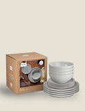Denby dove grey dinner set 12 piece stoneware (British brand)