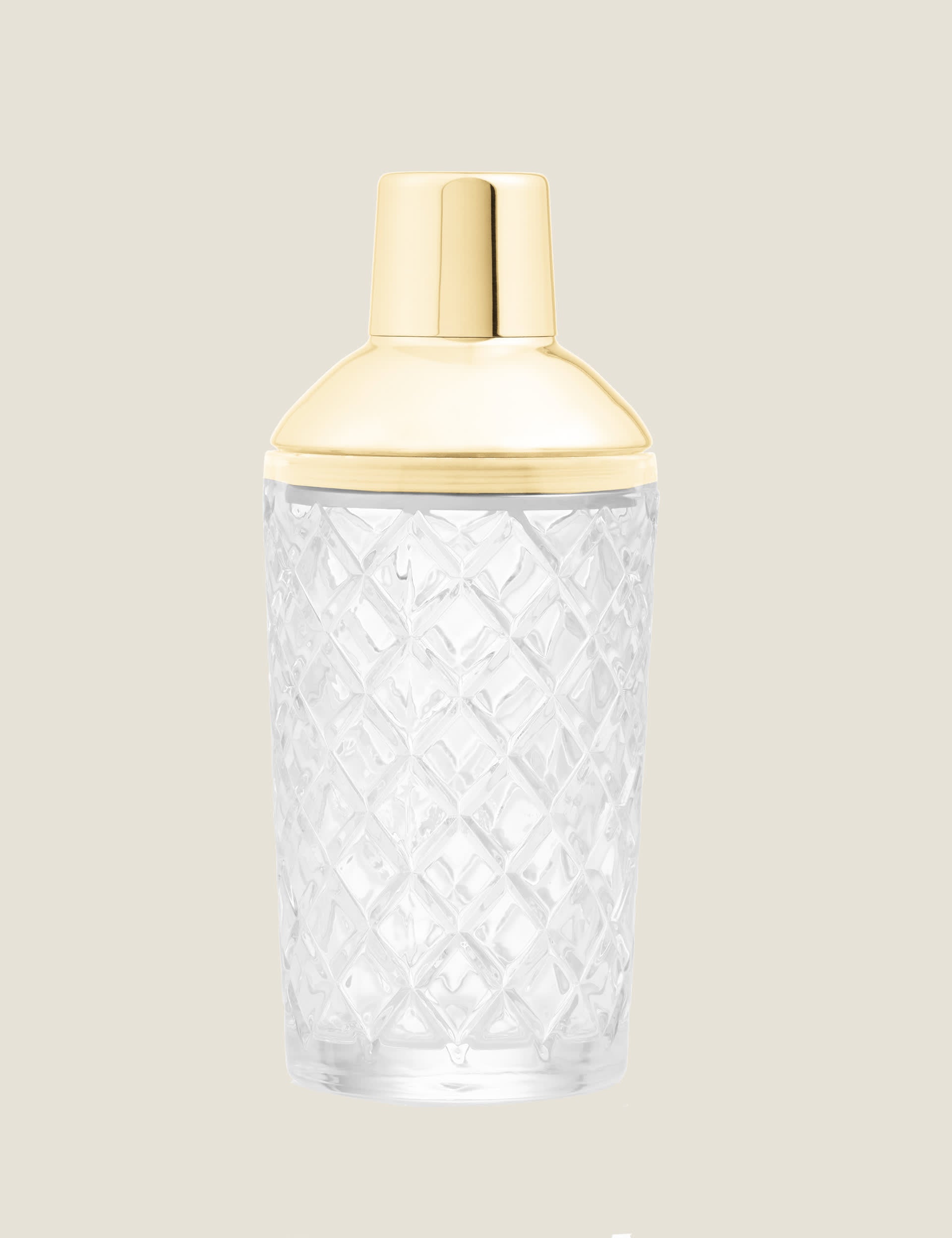 Glass cocktail shaker with built-in sieve 675g - British product