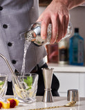 Glass cocktail shaker with built-in sieve 675g - British product