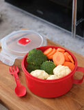 Good2Heat bowl with spork microwaveable container (British brand)