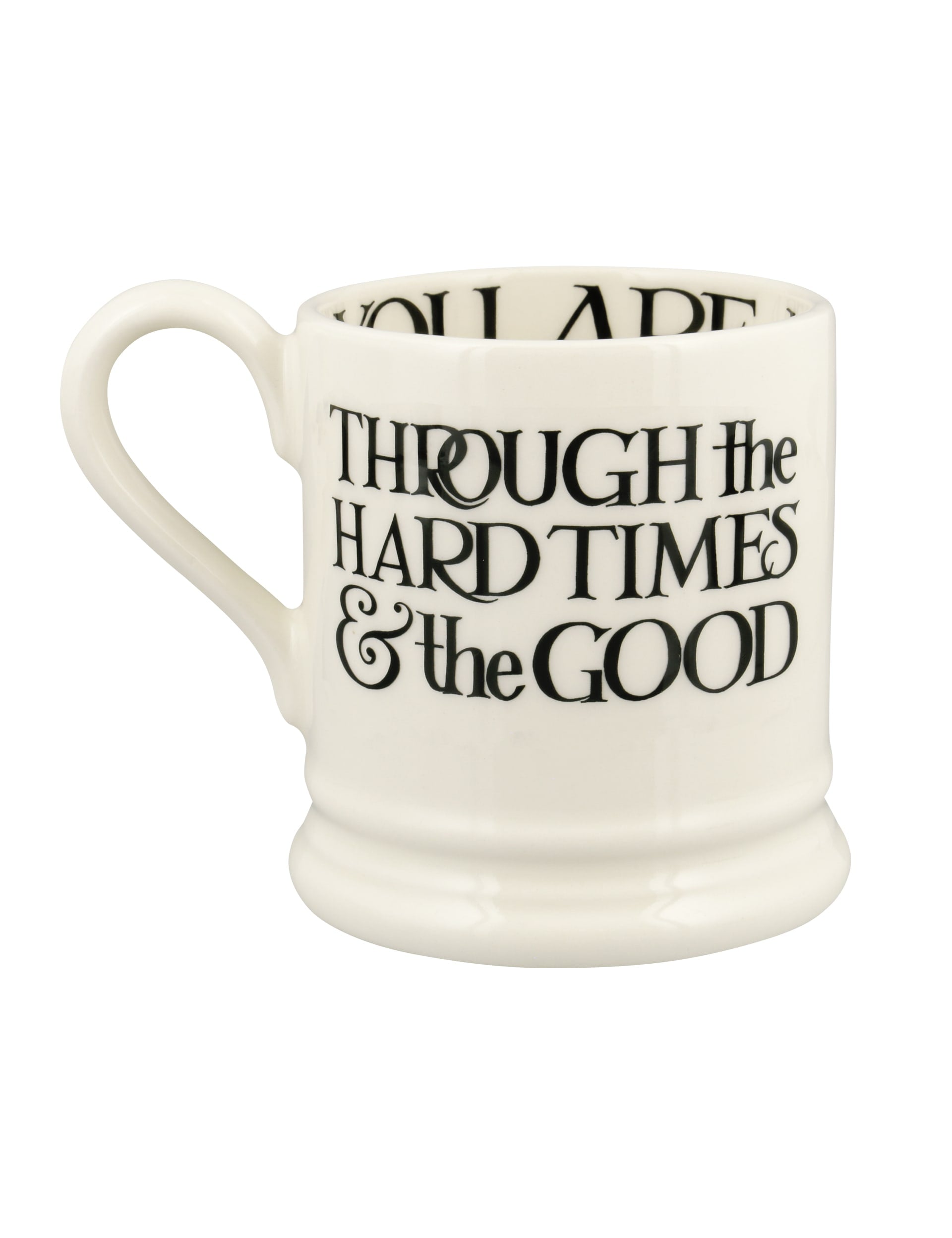 Emma Bridgewater Black Toast You & Me half-pint mugs (British brand)