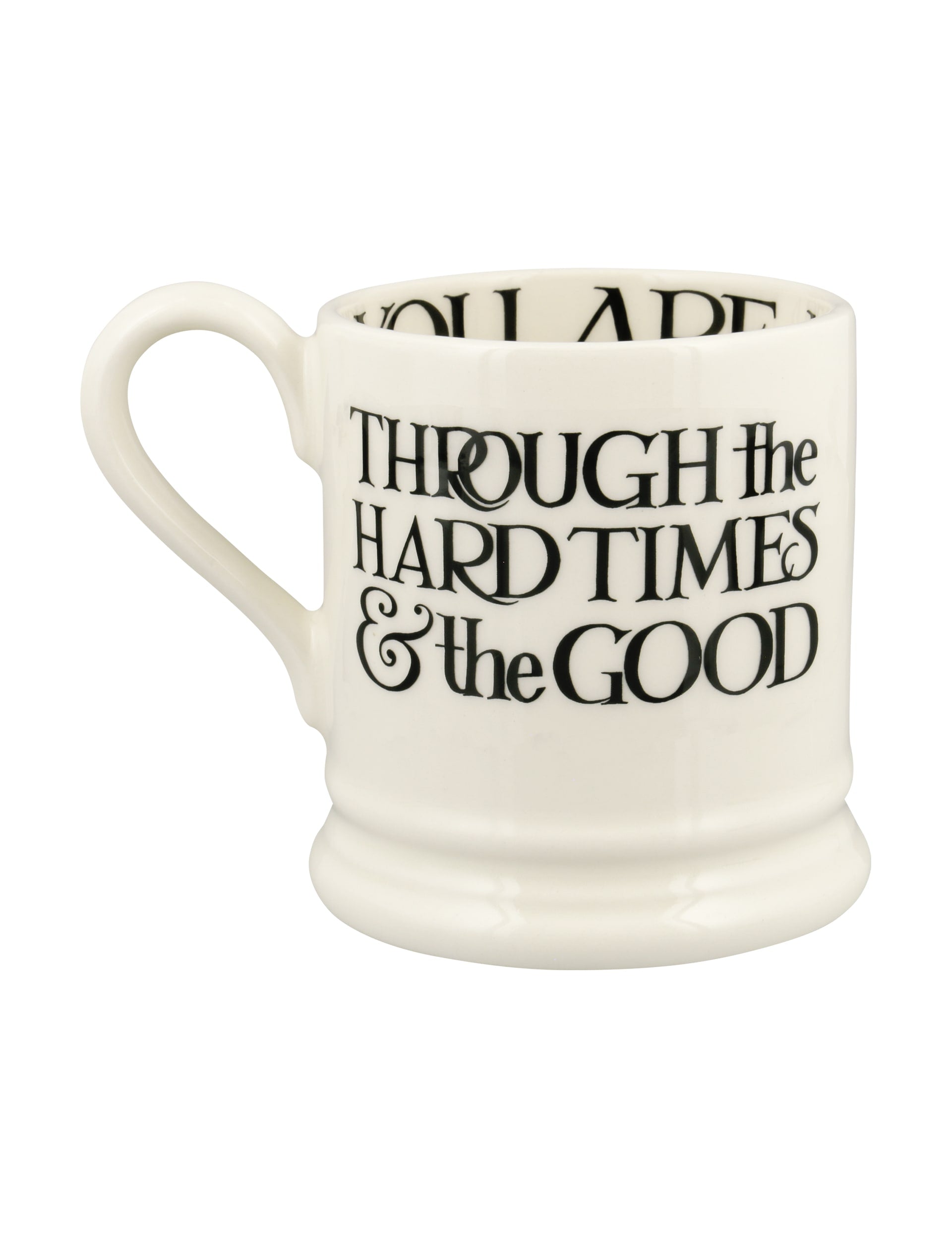 Emma Bridgewater Black Toast You & Me half-pint mugs (British brand)