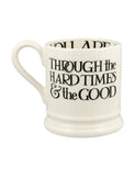Emma Bridgewater Black Toast You & Me half-pint mugs (British brand)