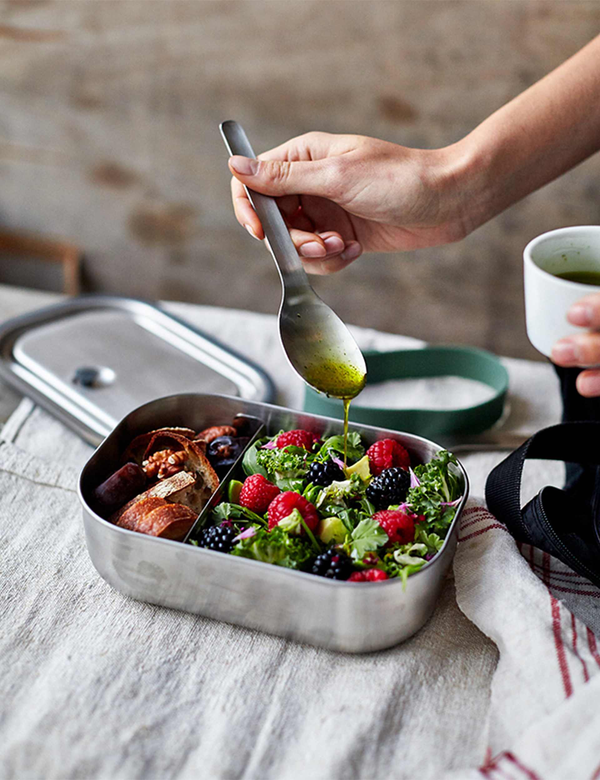 Black+Blum stainless steel lunch box, imported from the UK