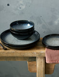 Denby Halo stoneware dinner plates set of 4 (British brand)