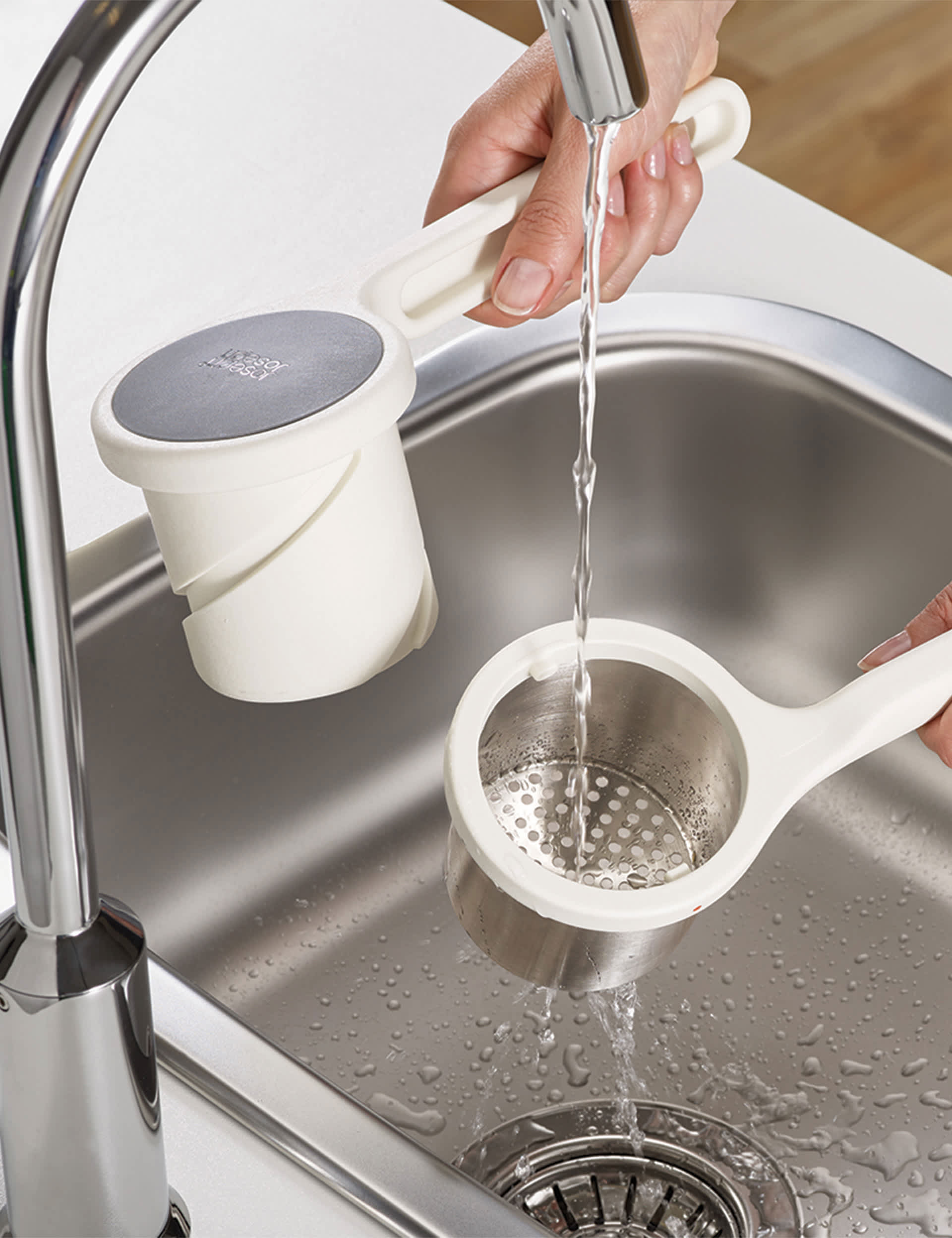 Joseph Joseph stainless steel potato ricer, UK version