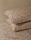 Floral cotton rich woodblock bedding set with StayNew technology - British product