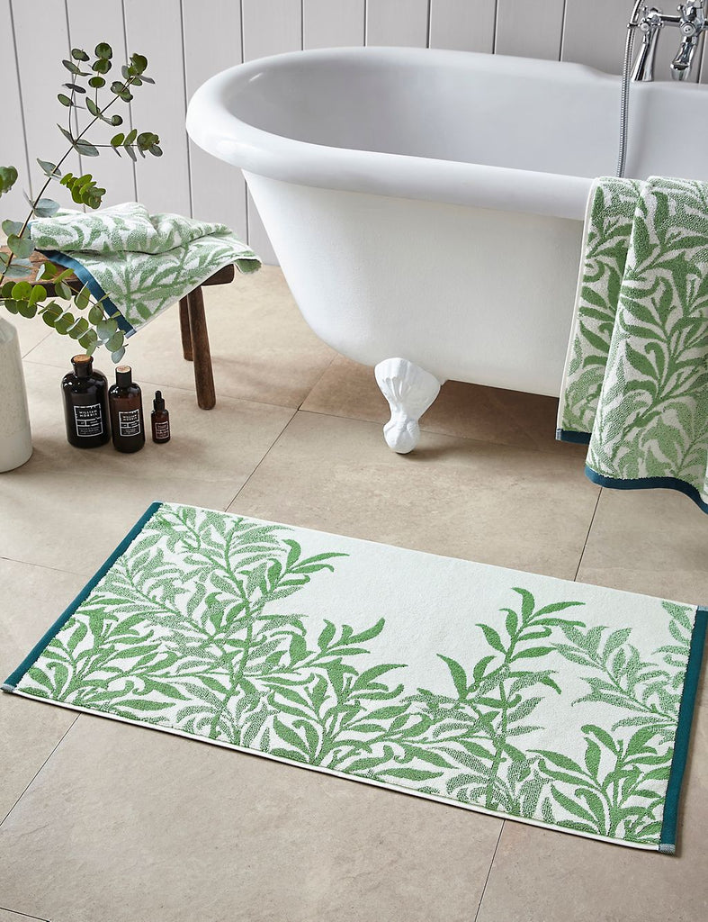 Pure Cotton Willow Bough Bath Mat