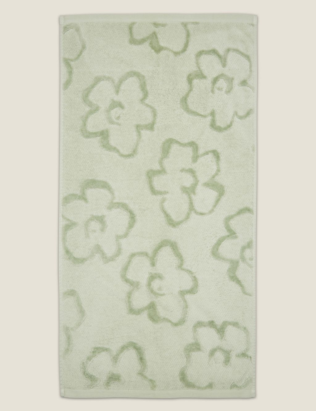 Pure Cotton Magnolia Textured Towel GOODS M&S   