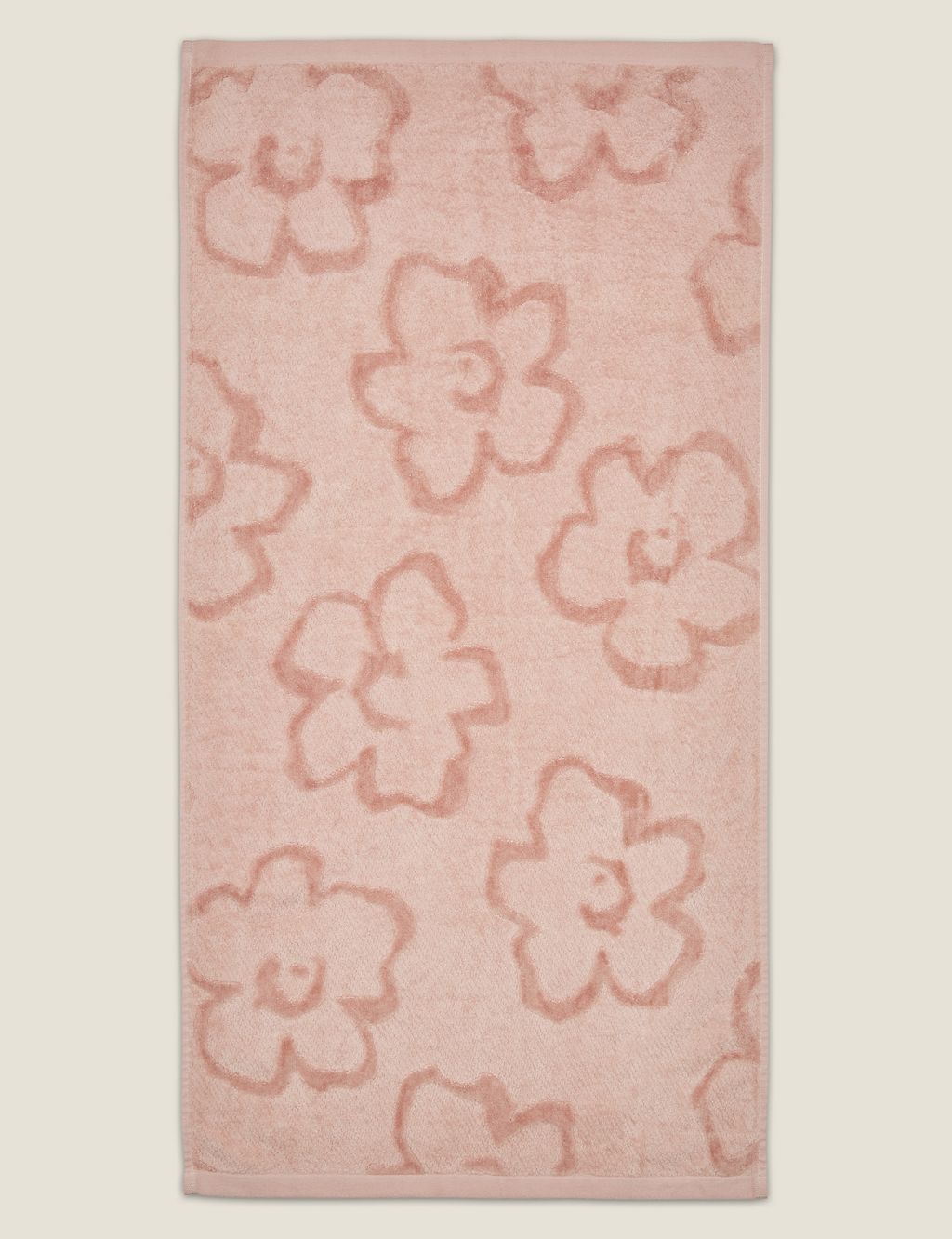 Pure Cotton Magnolia Textured Towel GOODS M&S   