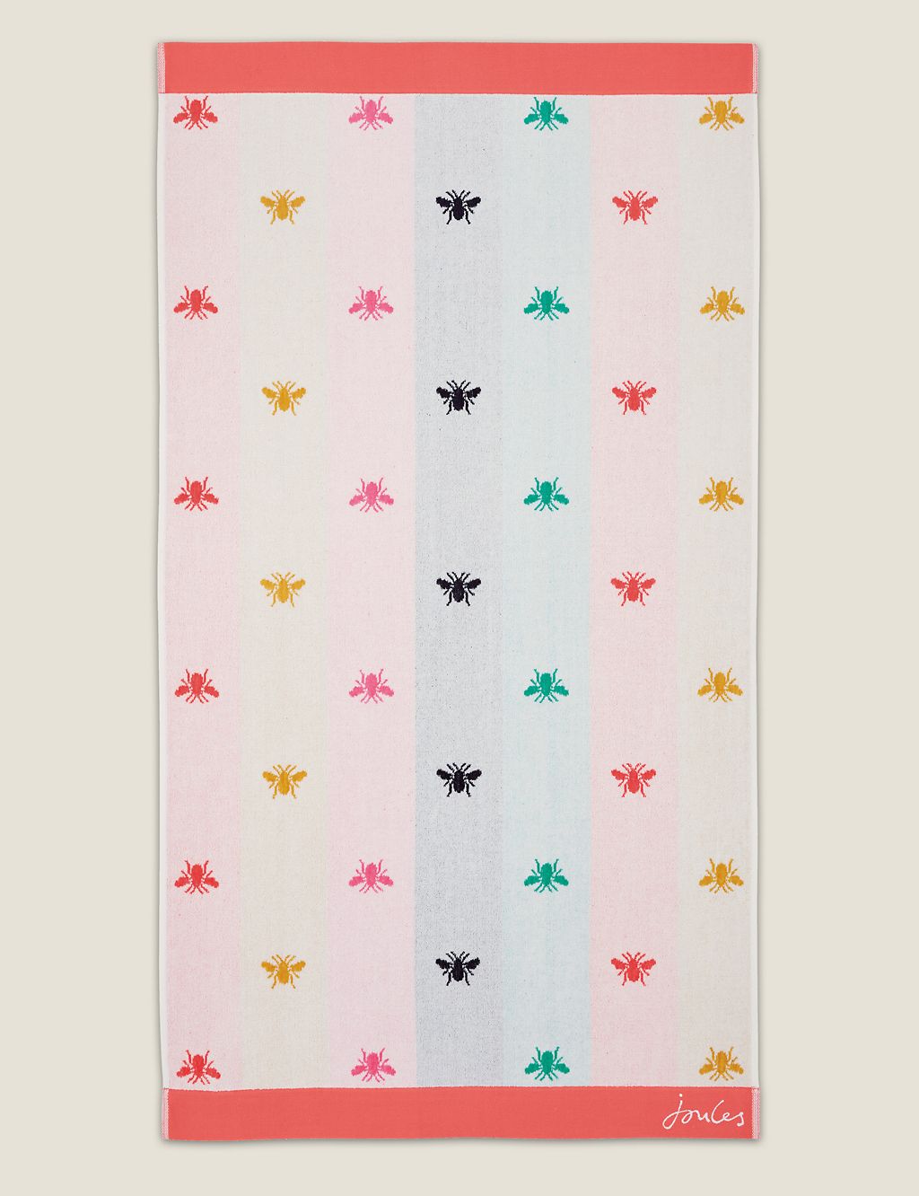 Pure Cotton Rainbow Bee Towel GOODS M&S   