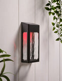 Crackle solar wall light with crackle glass, imported from the UK