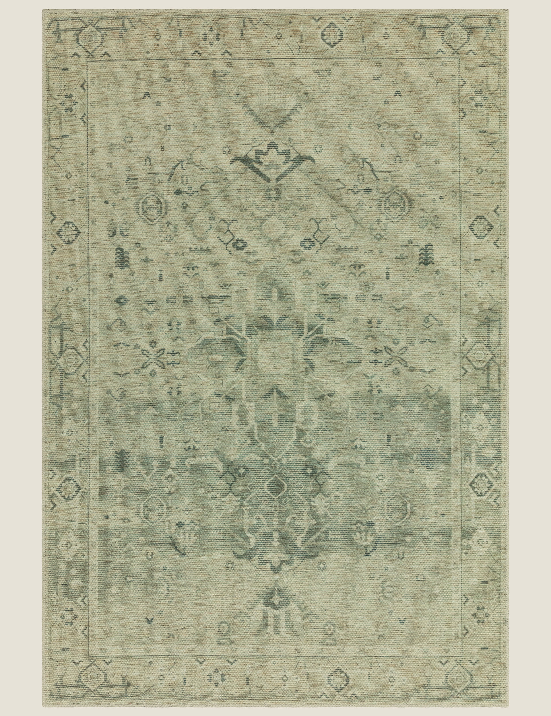 Kaya Vida vintage style flatweave rug 120x170cm, UK version
