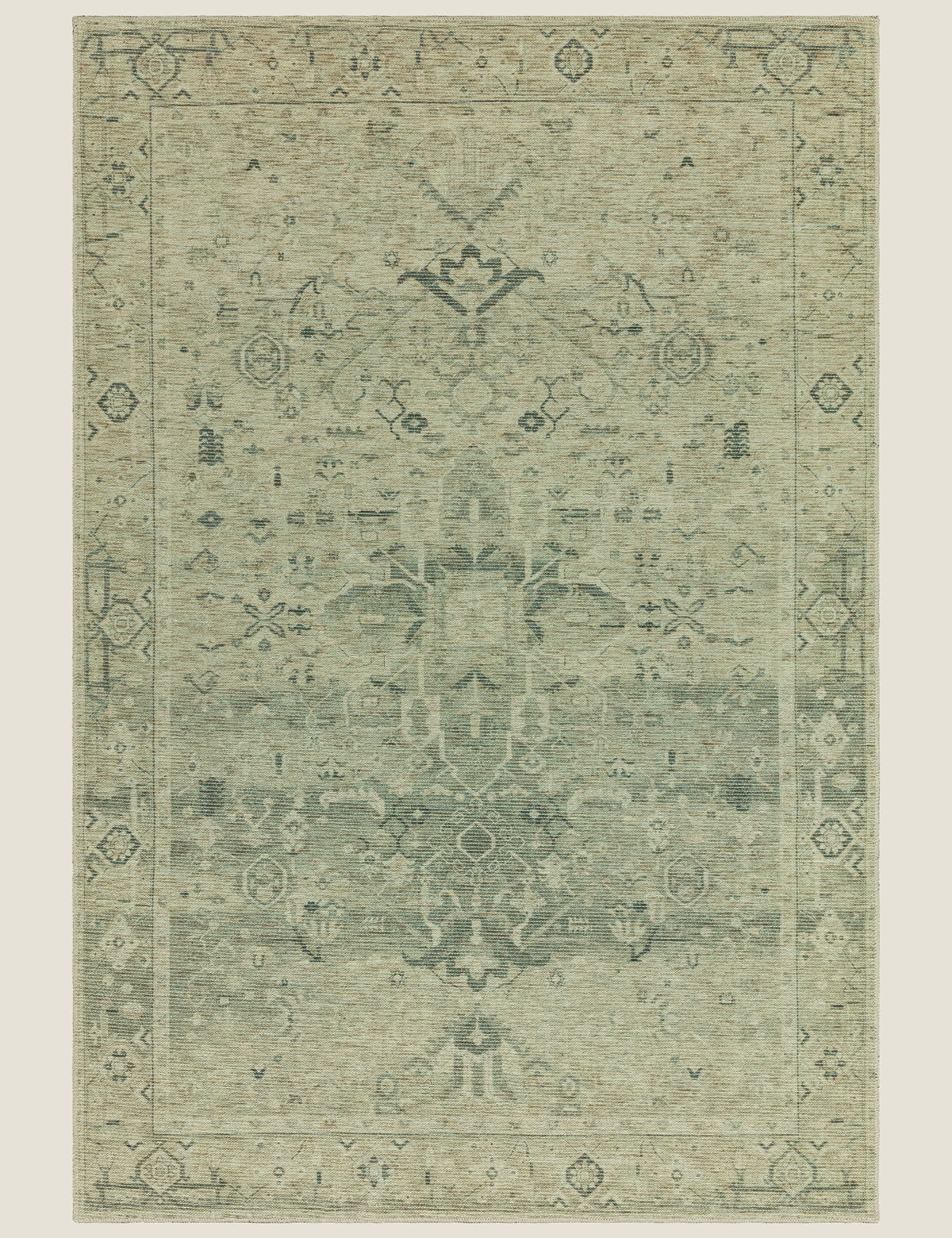 Kaya Vida vintage style flatweave rug 120x170cm, UK version