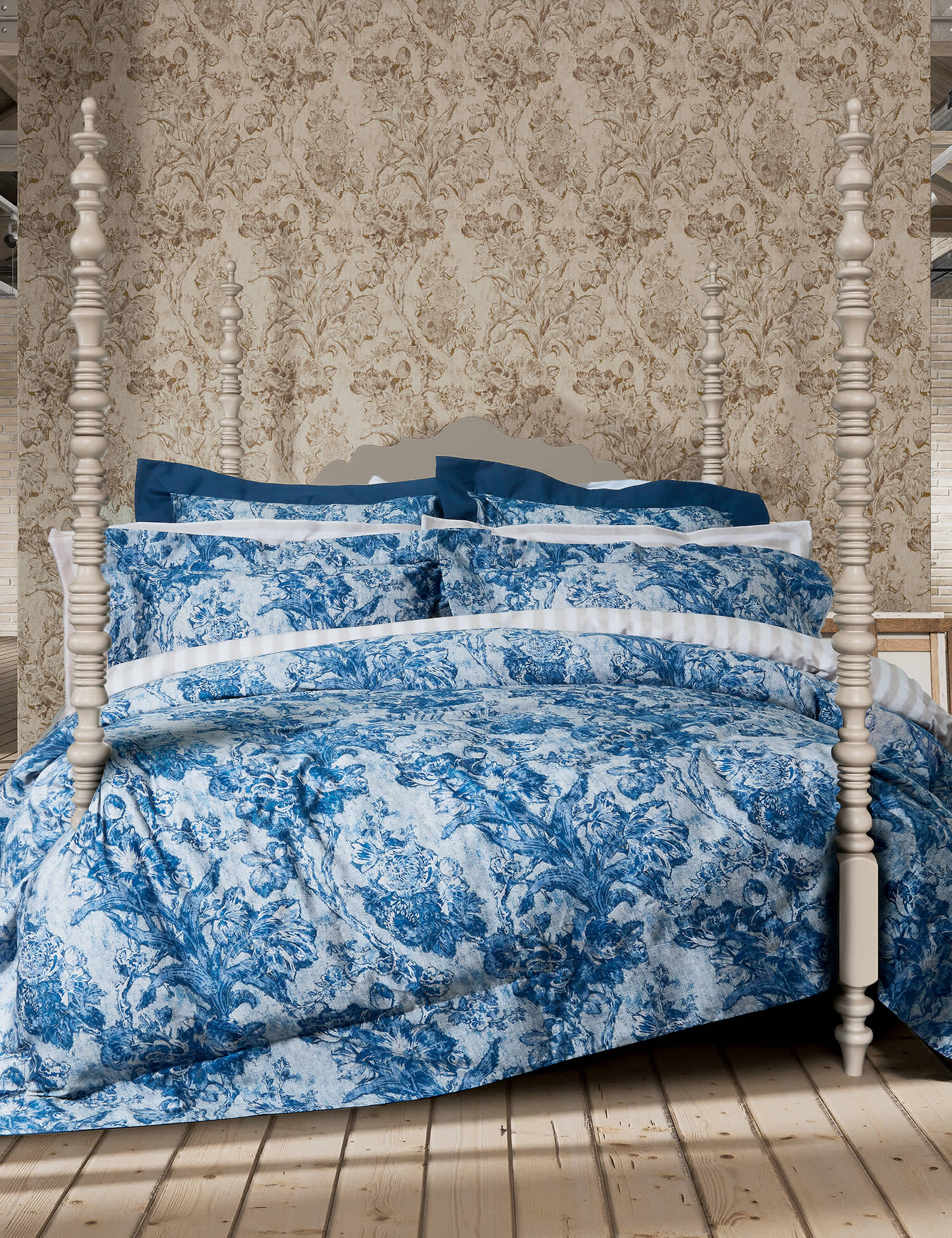 Sanderson Fringed Tulip Toile bedset - British product