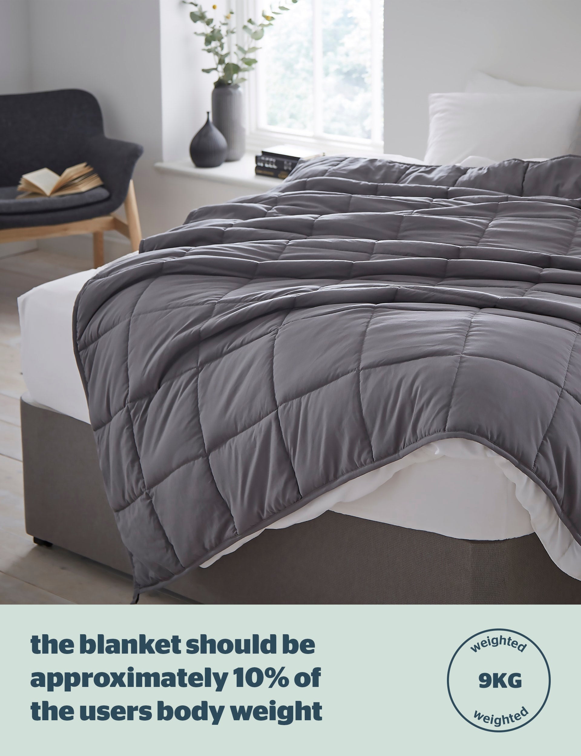 Silentnight Wellbeing weighted blanket 9kg (British brand)
