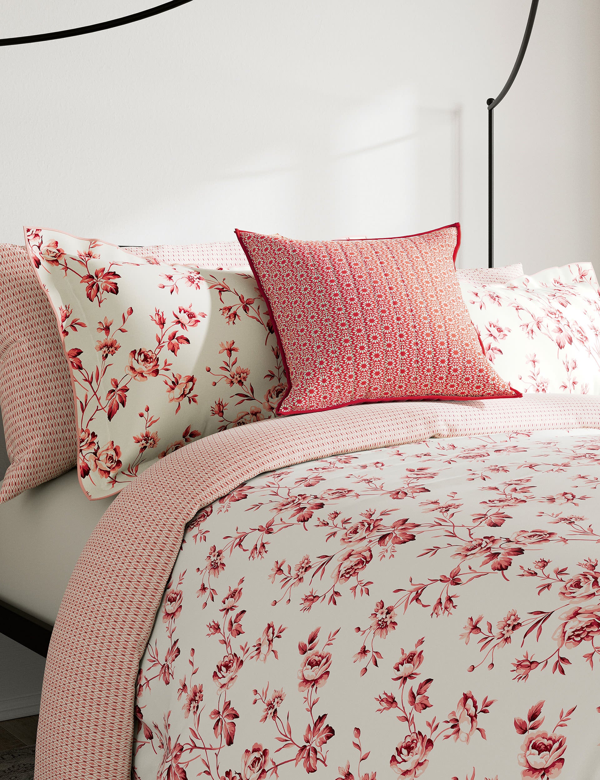 V&A Pure Cotton Garden Rose Bedding Set, imported from the UK