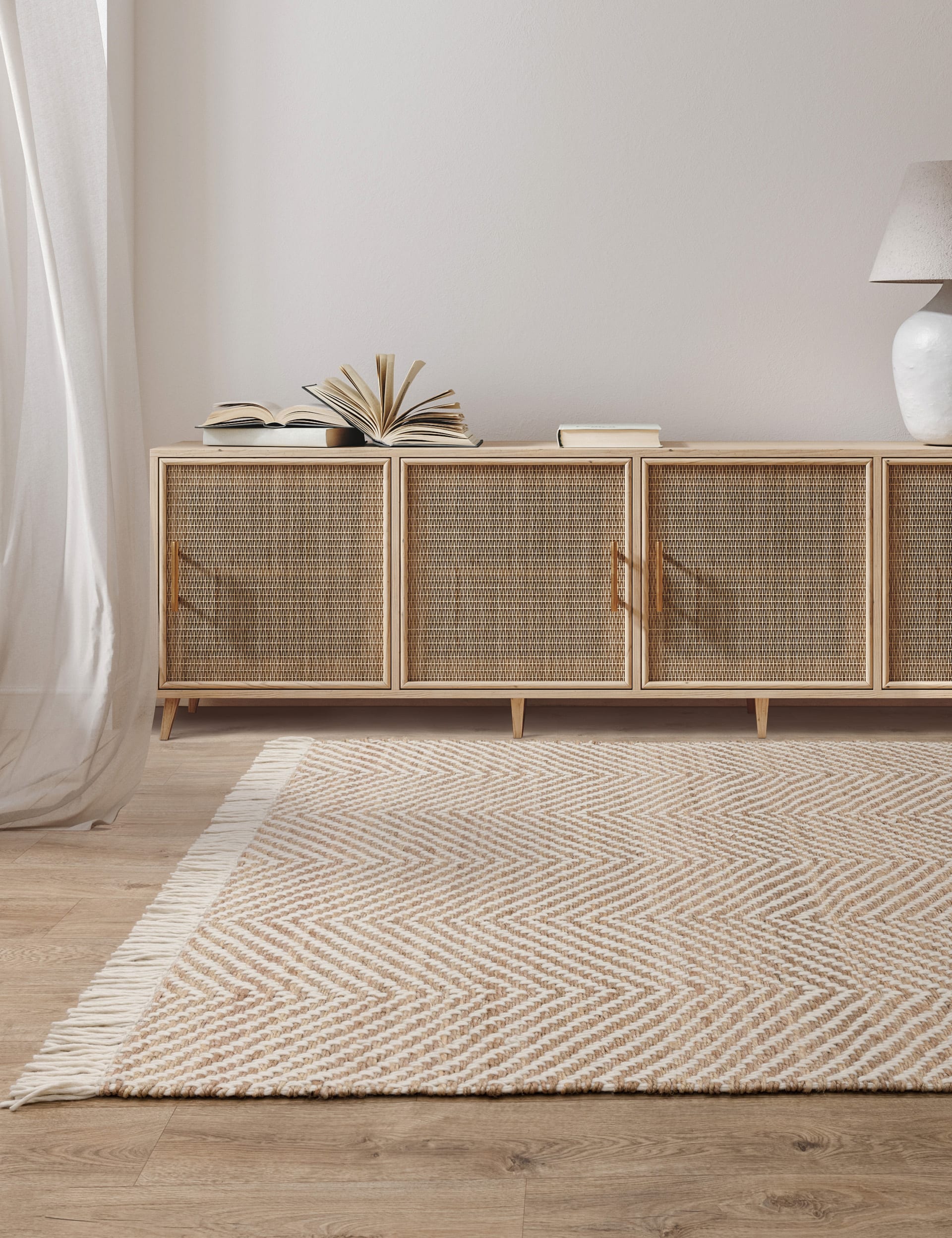 Asiatic Vigo chevron jute rug 160x230 cm, imported from the UK