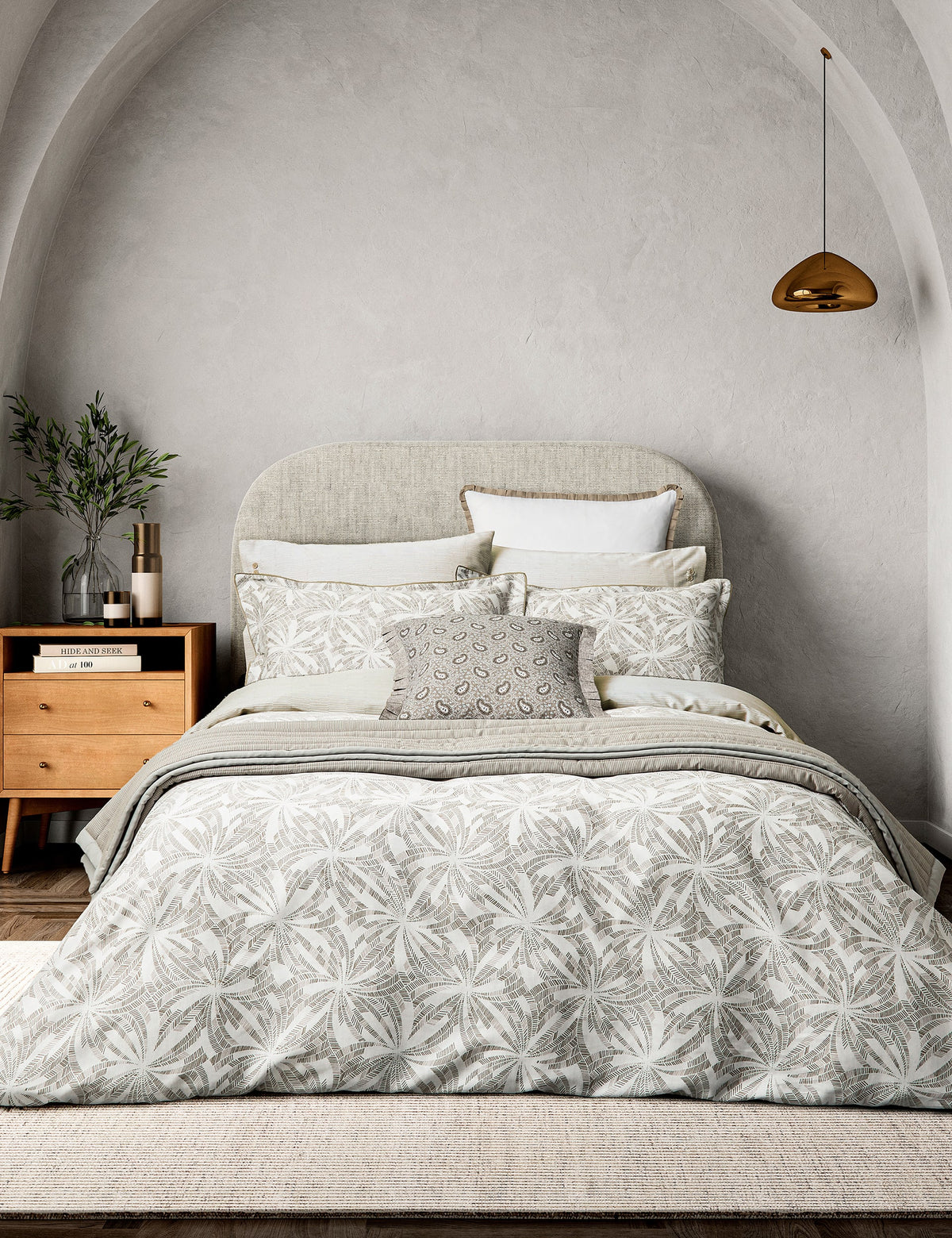 Bedeck of Belfast Cora cushion linen blend 50cm, imported from the UK