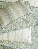 Bedeck Alessie cushion in ikat print, rectangular shape (British brand)