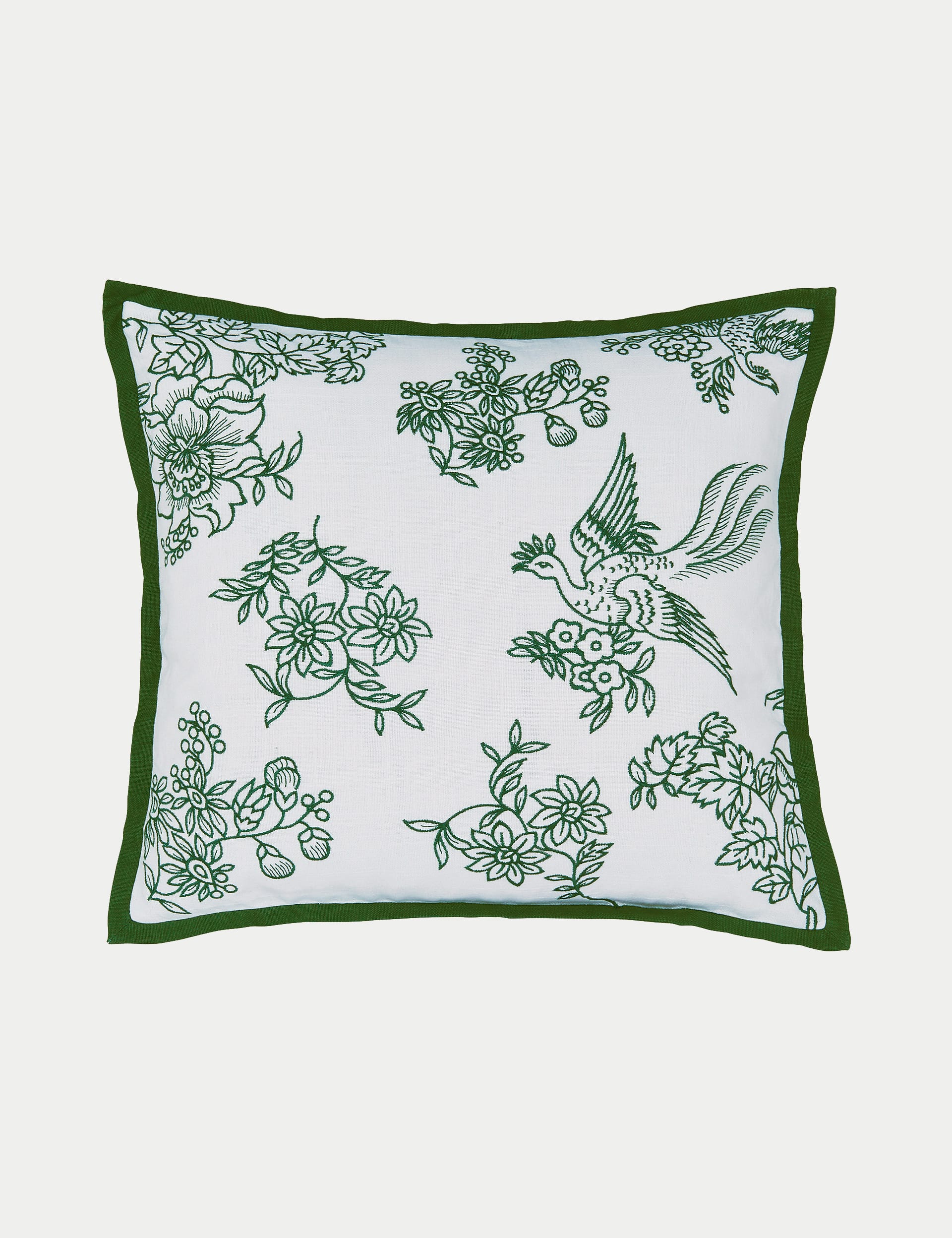 Burleigh hibiscus embroidered cushion 50cm, UK version