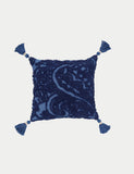 Pure cotton paisley needlepoint cushion (British brand)