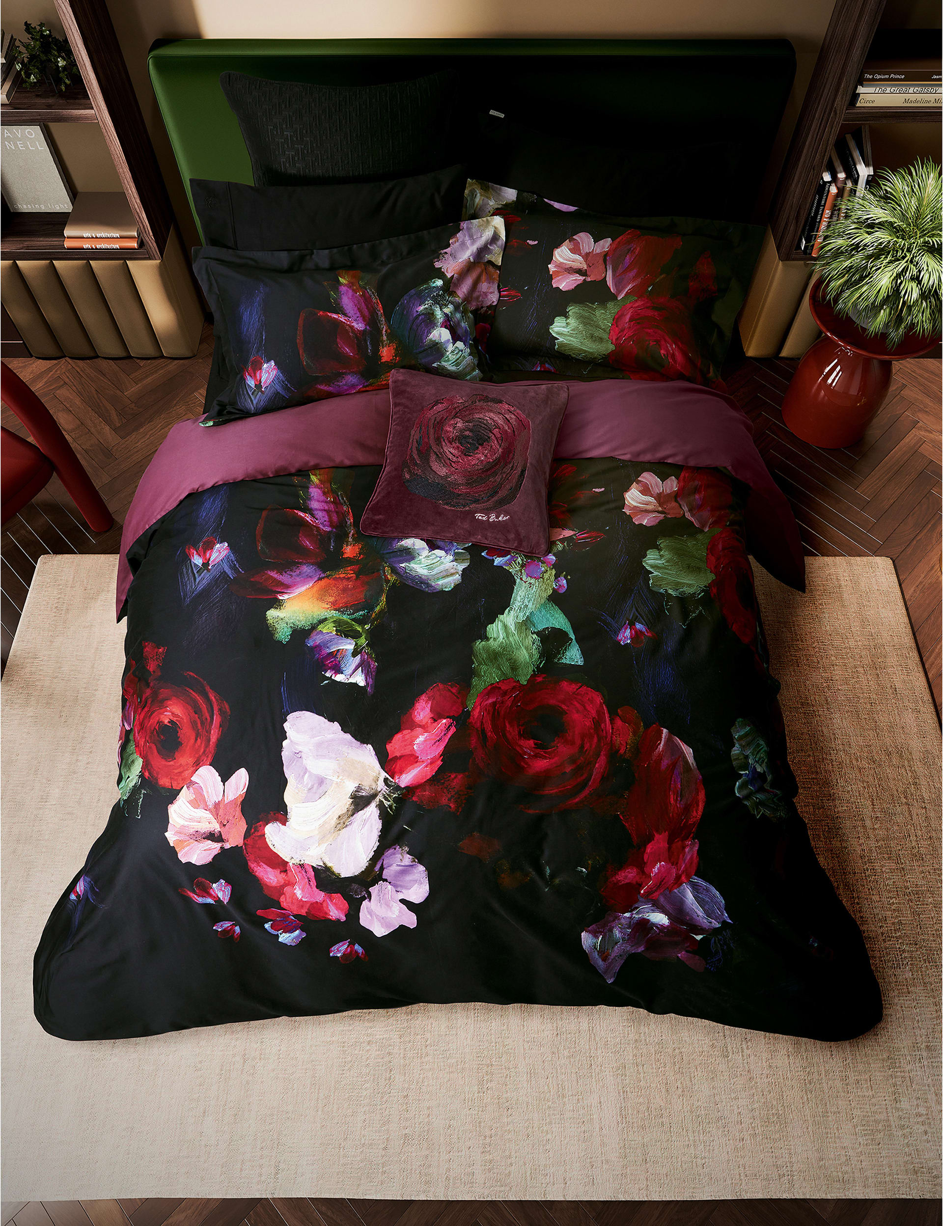 Pure Cotton Expressionist Floral Bedding Set