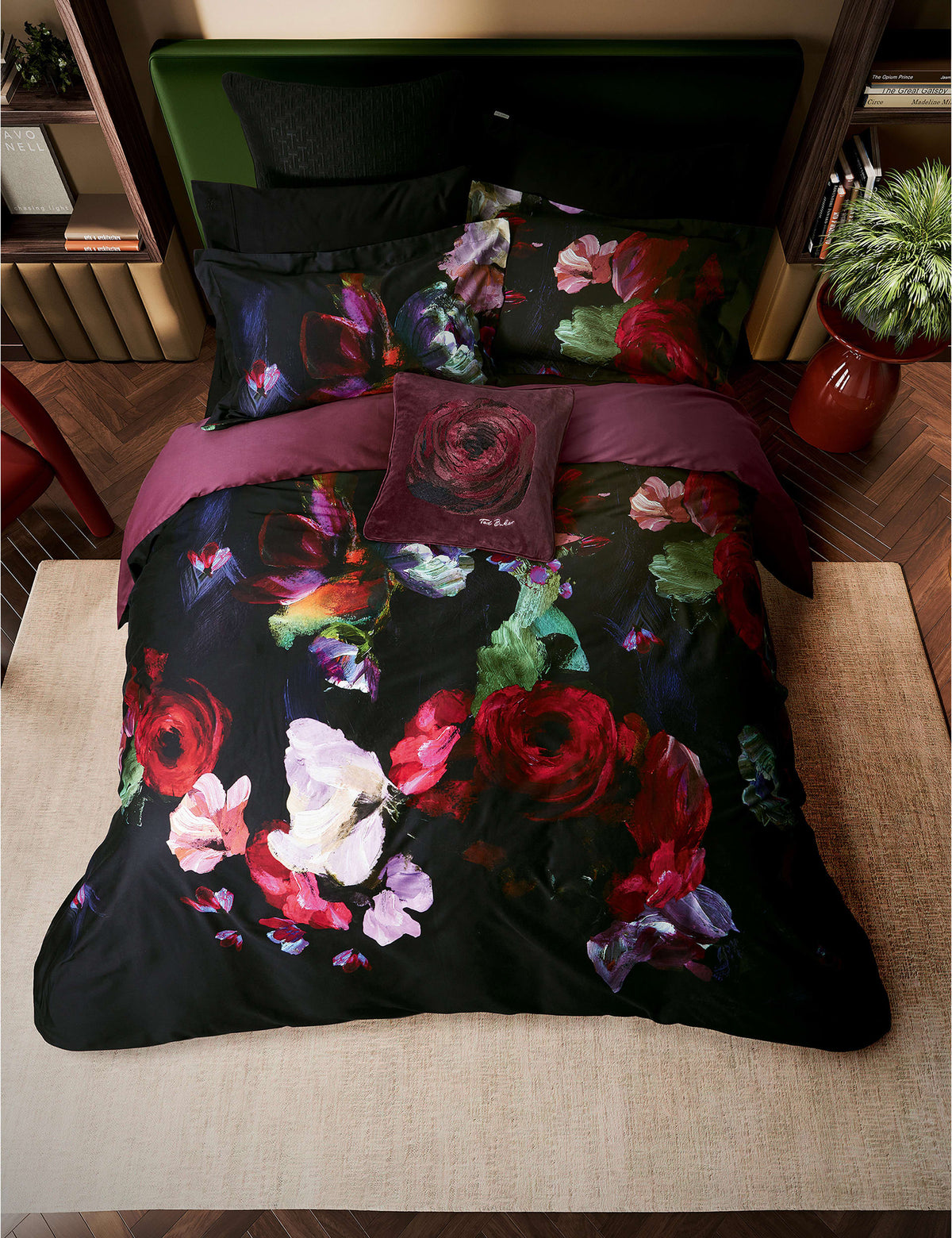 Pure Cotton Expressionist Floral Bedding Set