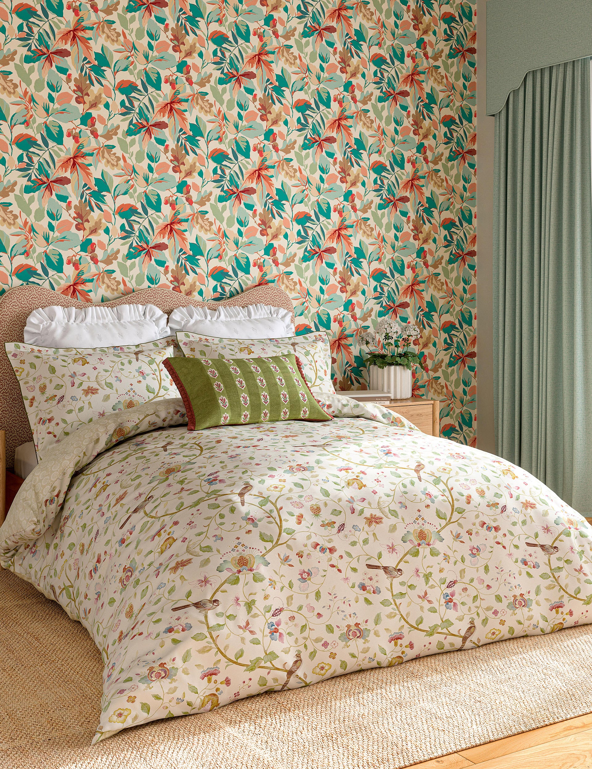 Aril's Garden pure cotton sateen bedding set - British product