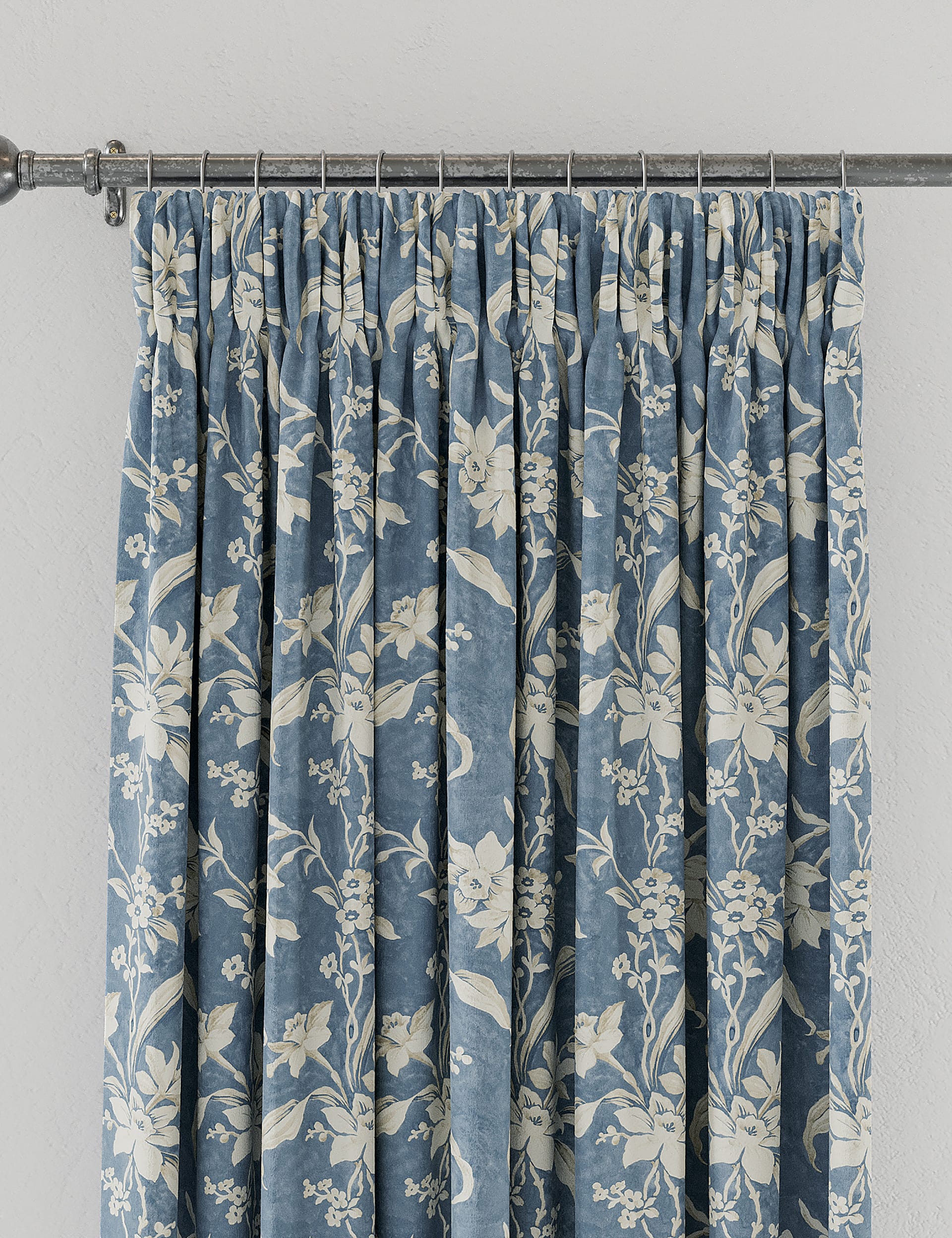 V&A Daffodil pure cotton blackout curtains, imported from the UK
