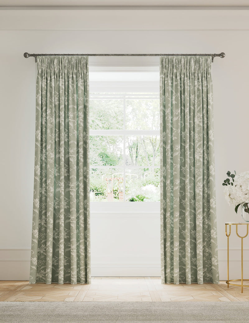 V&A cotton blackout curtains floral pattern, imported from the UK