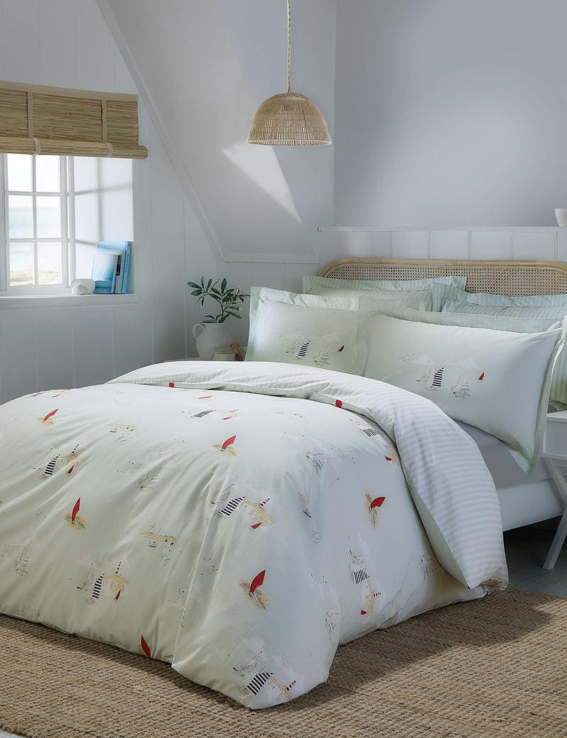 Sophie Allport coastal boats bedding set, imported from the UK
