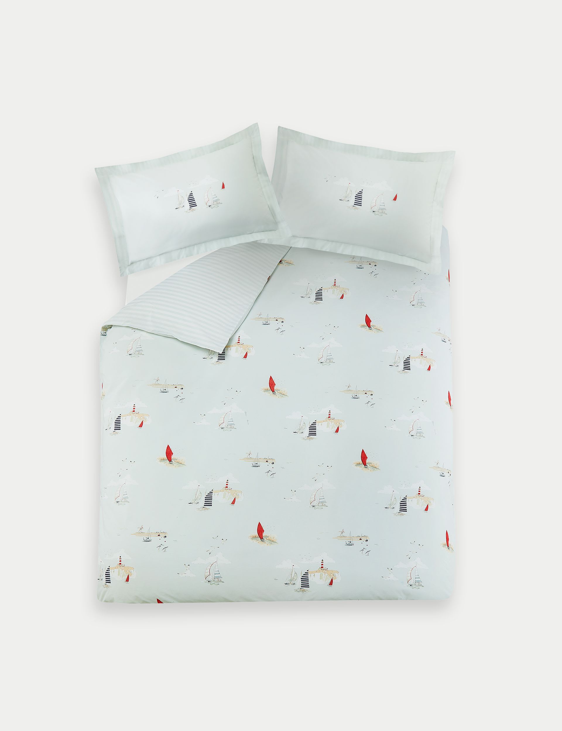 Sophie Allport coastal boats bedding set, imported from the UK