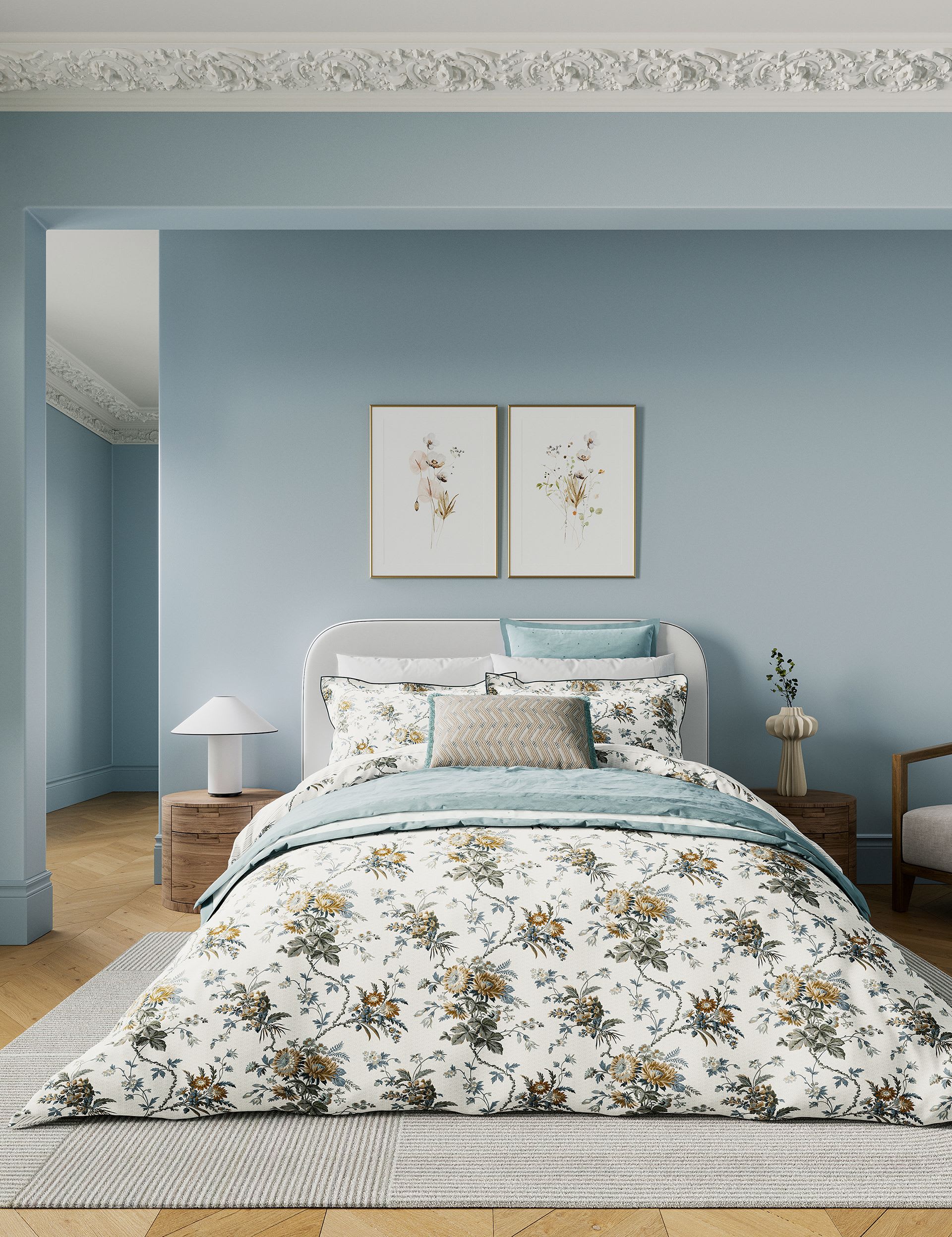 Bedeck of Belfast Sybil Herringbone square cushion 40x60 cm, UK version