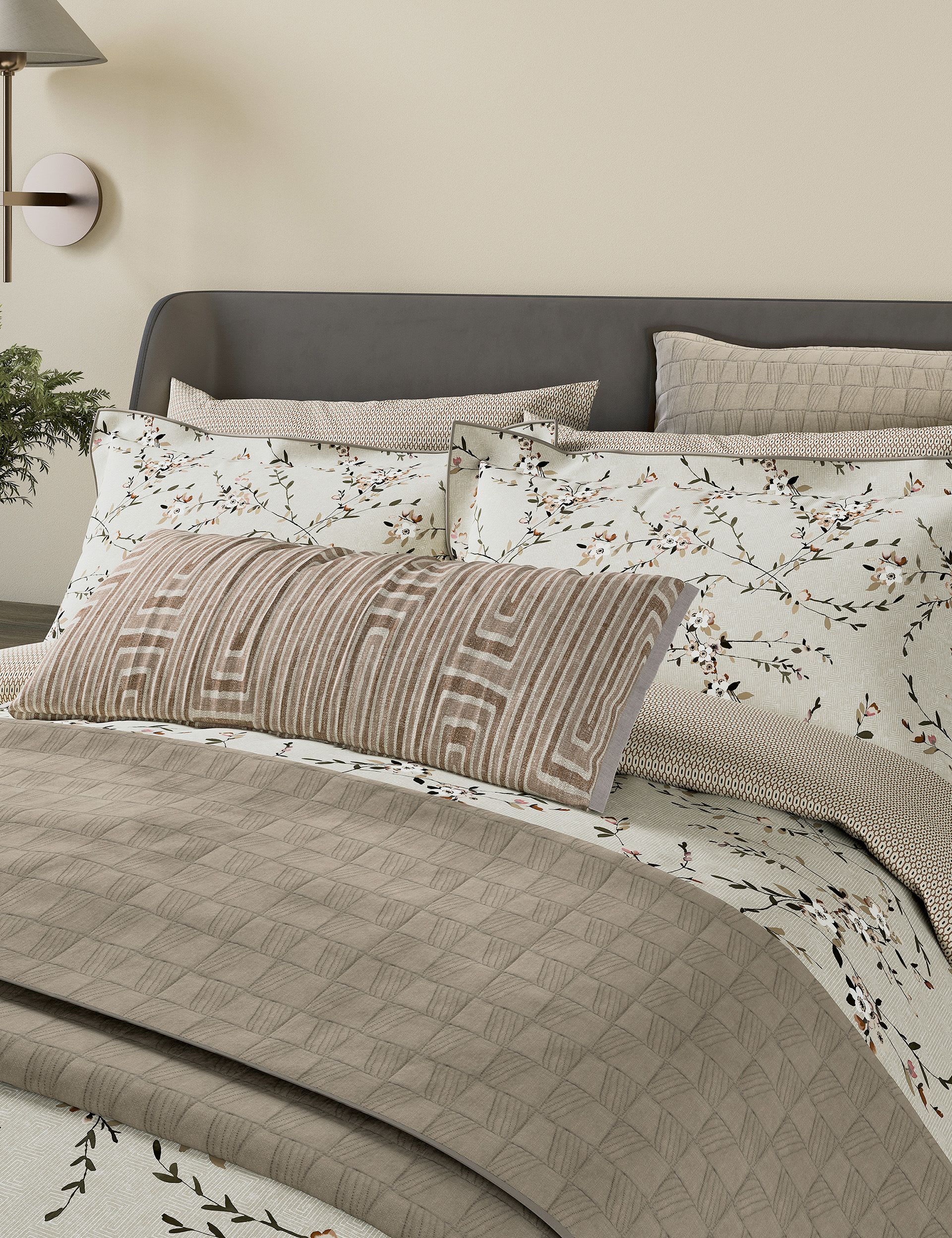 Bedeck of Belfast geometric rectangle cushion 30x70cm, imported from the UK