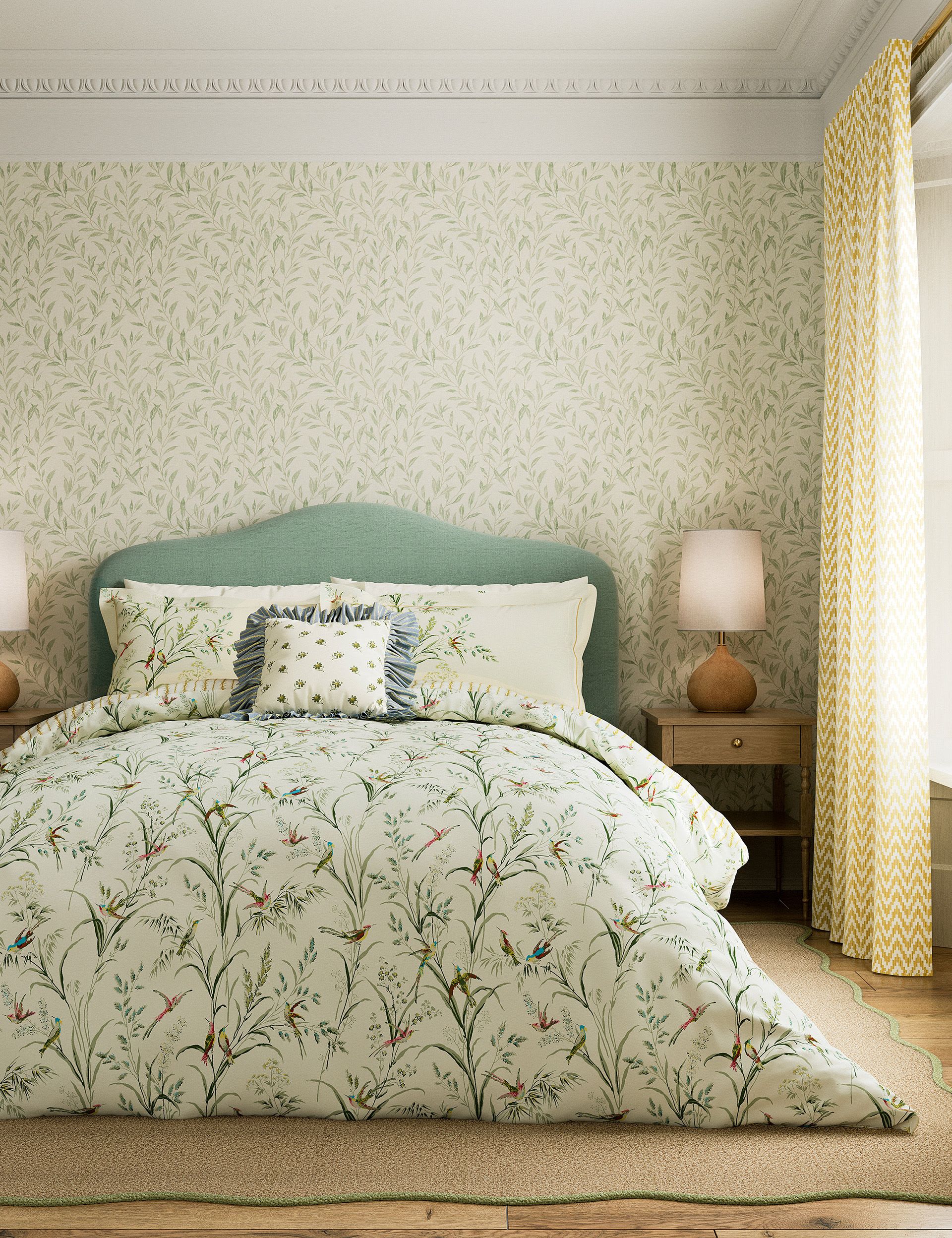 Tuileries frilly square cushion - imported from the UK