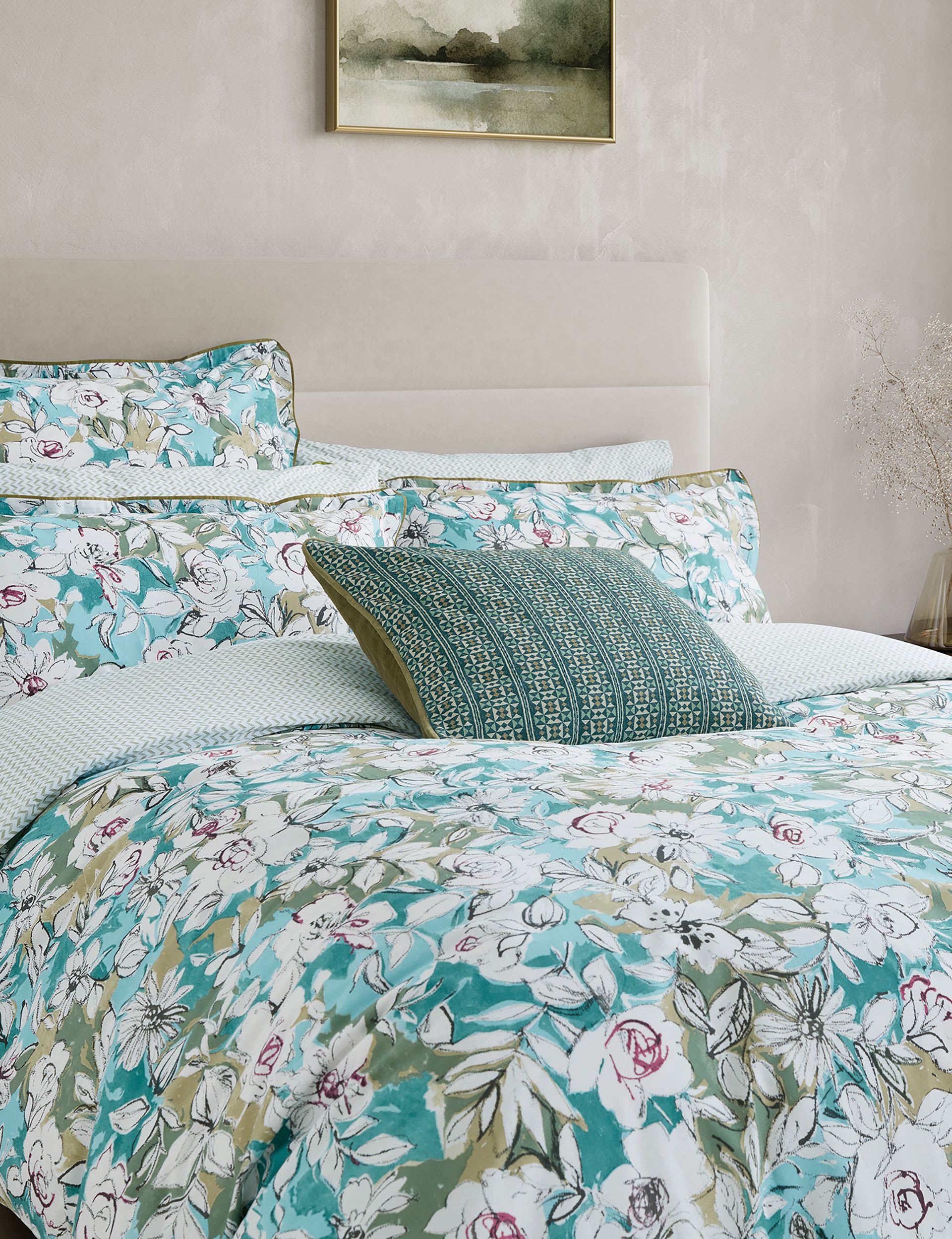 Bedeck of Belfast Azmi geometric cushion 50cm, imported from the UK