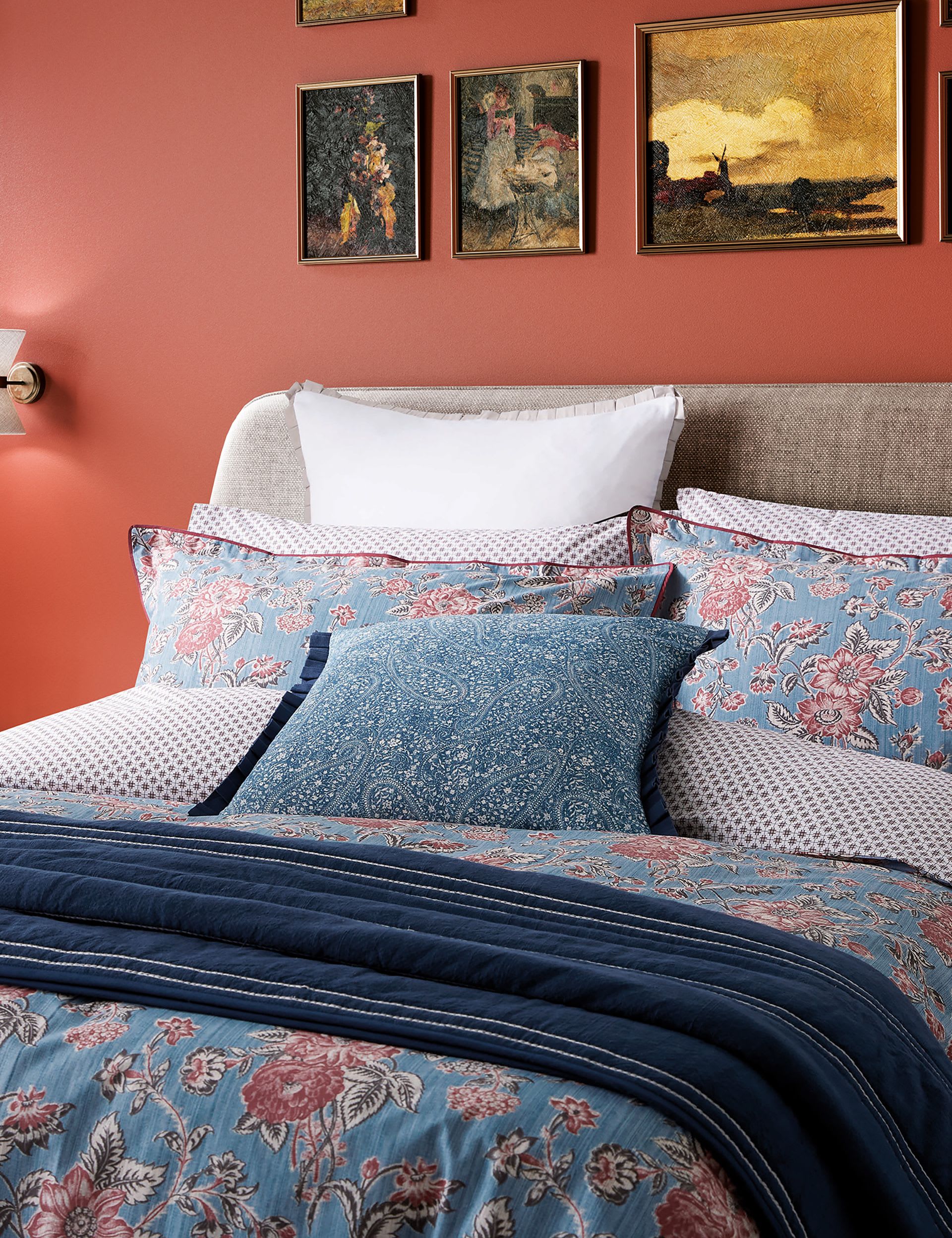 Bedeck of Belfast paisley square cushion 50cm (British brand)