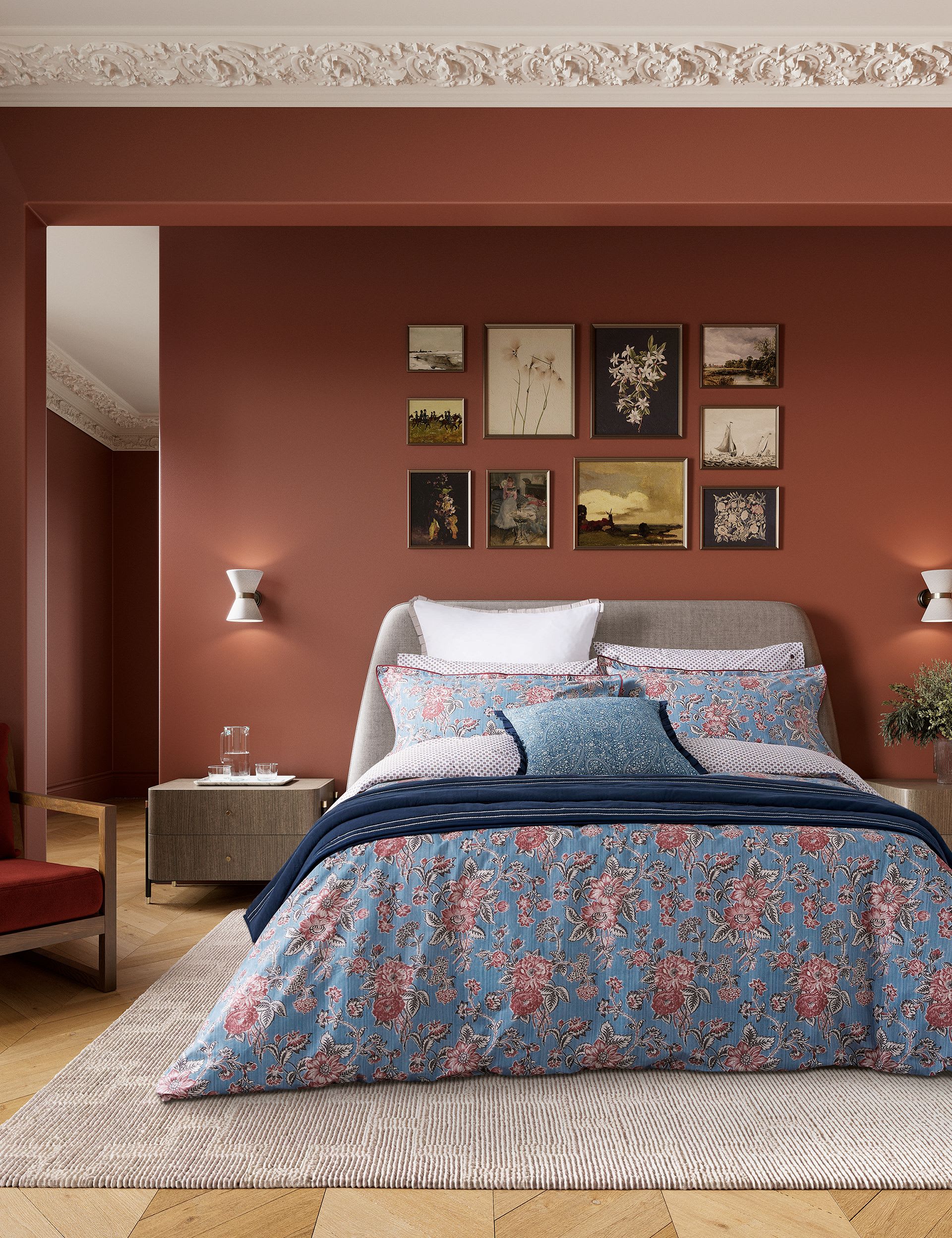 Bedeck of Belfast paisley square cushion 50cm (British brand)
