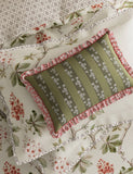 Chestnut Tree stripe frill square cushion, UK version